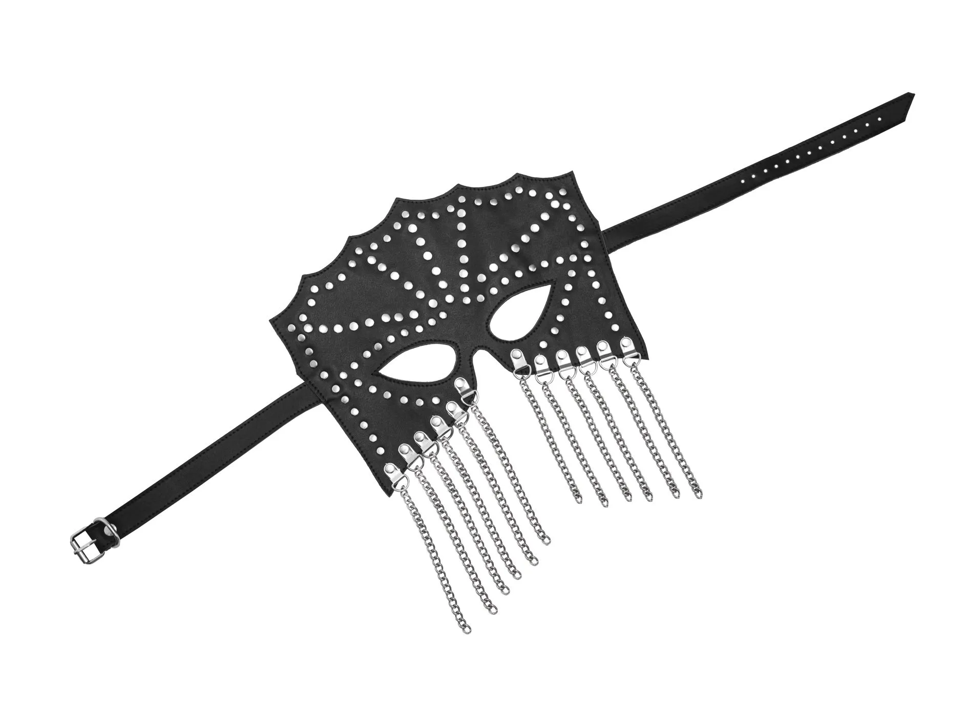 Маска на лицо PinkRabbit с цепочками, черная