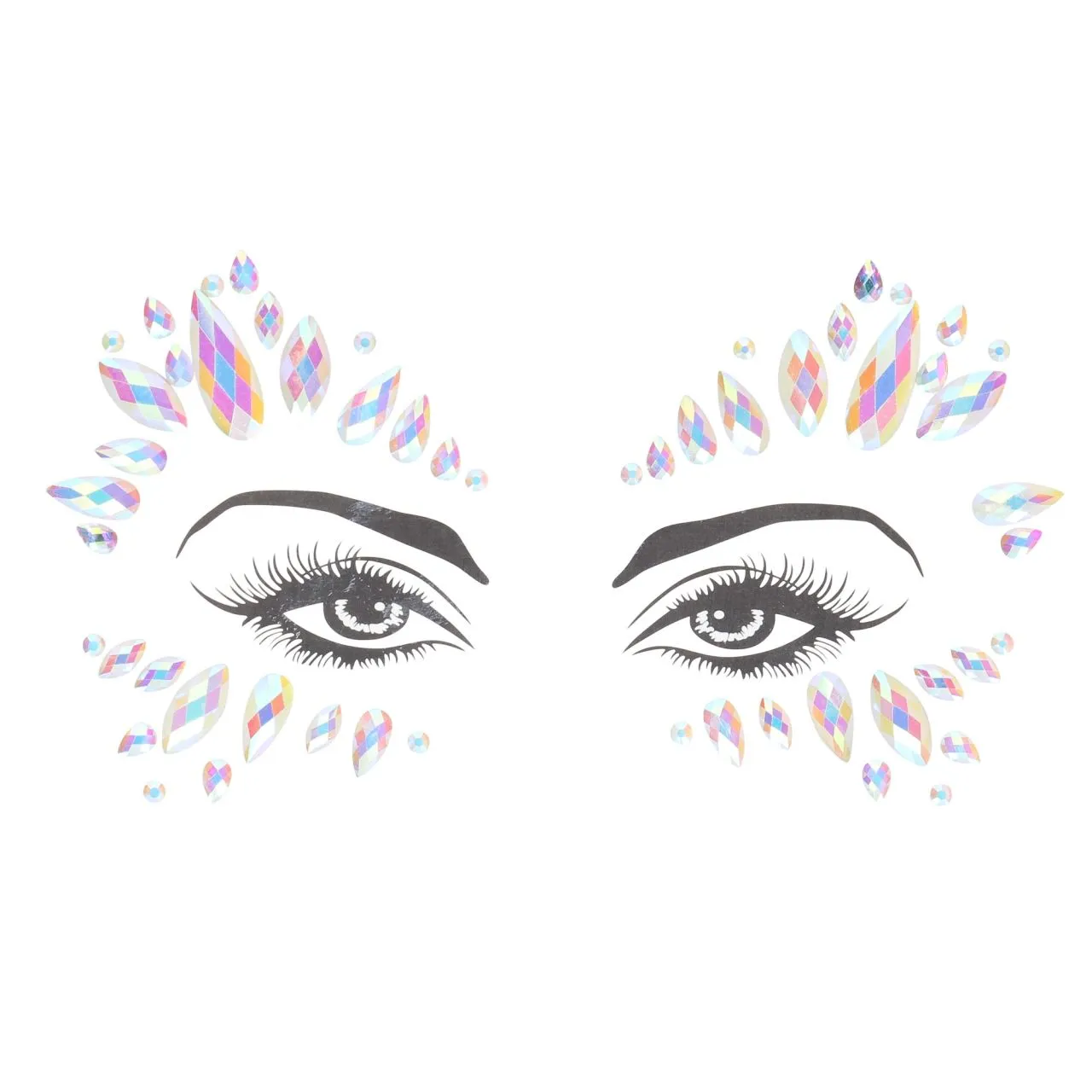 декоративное украшение (камни) на клеевой основе body jewelry stickers - face - glow in the dark - o в СПб