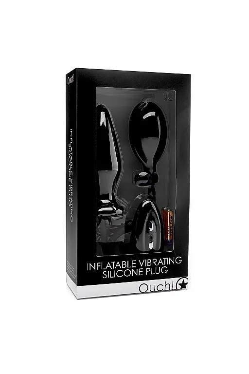 расширяющаяся анальная пробка с вибрацией inflatable vibrating silicone plug в СПб