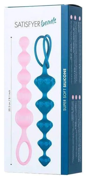 набор анальных цепочек satisfyer beads, цветные в СПб