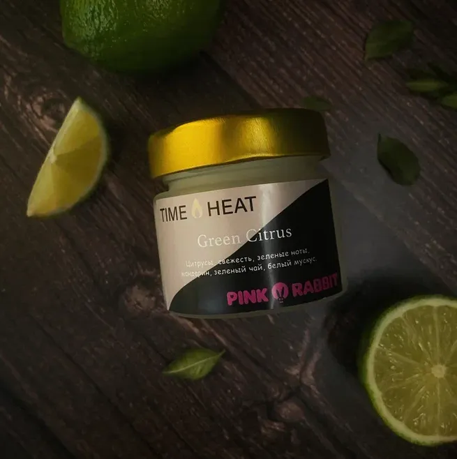 свеча ароматическая time heat "зеленый цитрус" в СПб