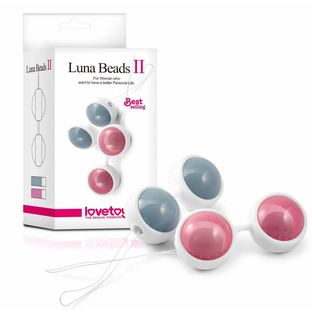 вагинальные шарики lovetoy luna beads, голубые в СПб