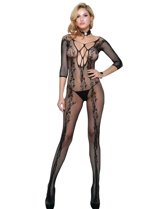 Эротическое комбинезон-сетка, черная в СПб