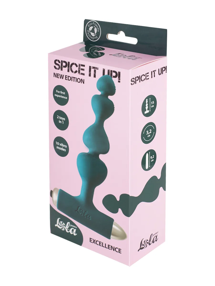 анальная пробка с вибрацией spice it up new edition excellence dark green 8016-02lola в СПб