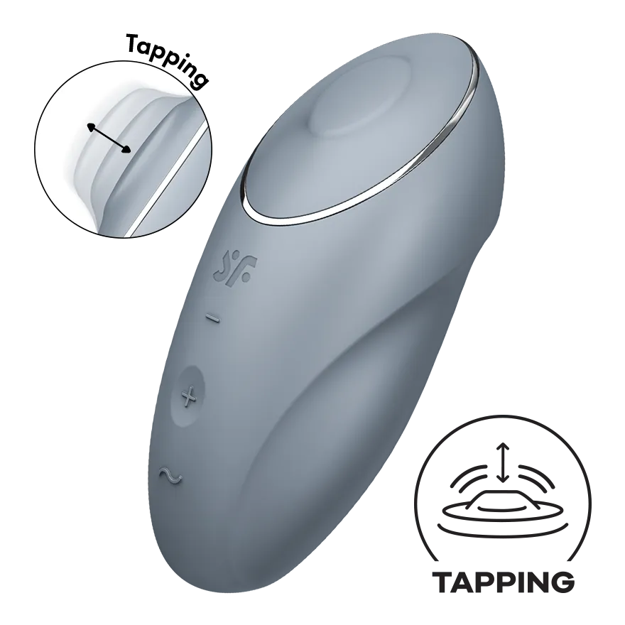 пульсирующий массажер satisfyer tap&climax 1 gray-blue 046020sa в СПб