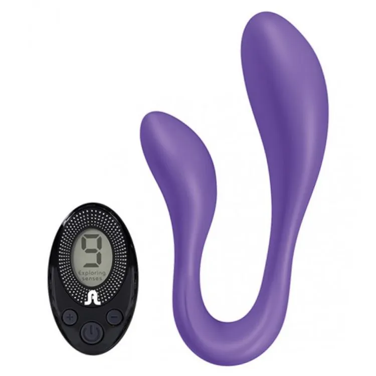 Вибратор для пар Adrien Lastic Couple Secrets II с пультом, фиолетовый