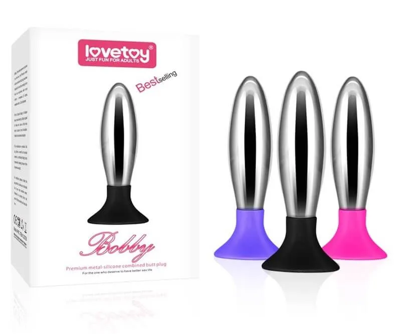 анальная пробка lovetoy bobby, розовая в СПб