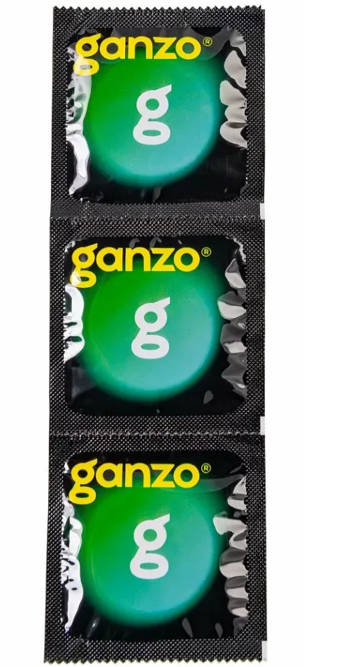 презервативы ультратонкие ganzo ultra thin 3шт. в пакете black edition в СПб