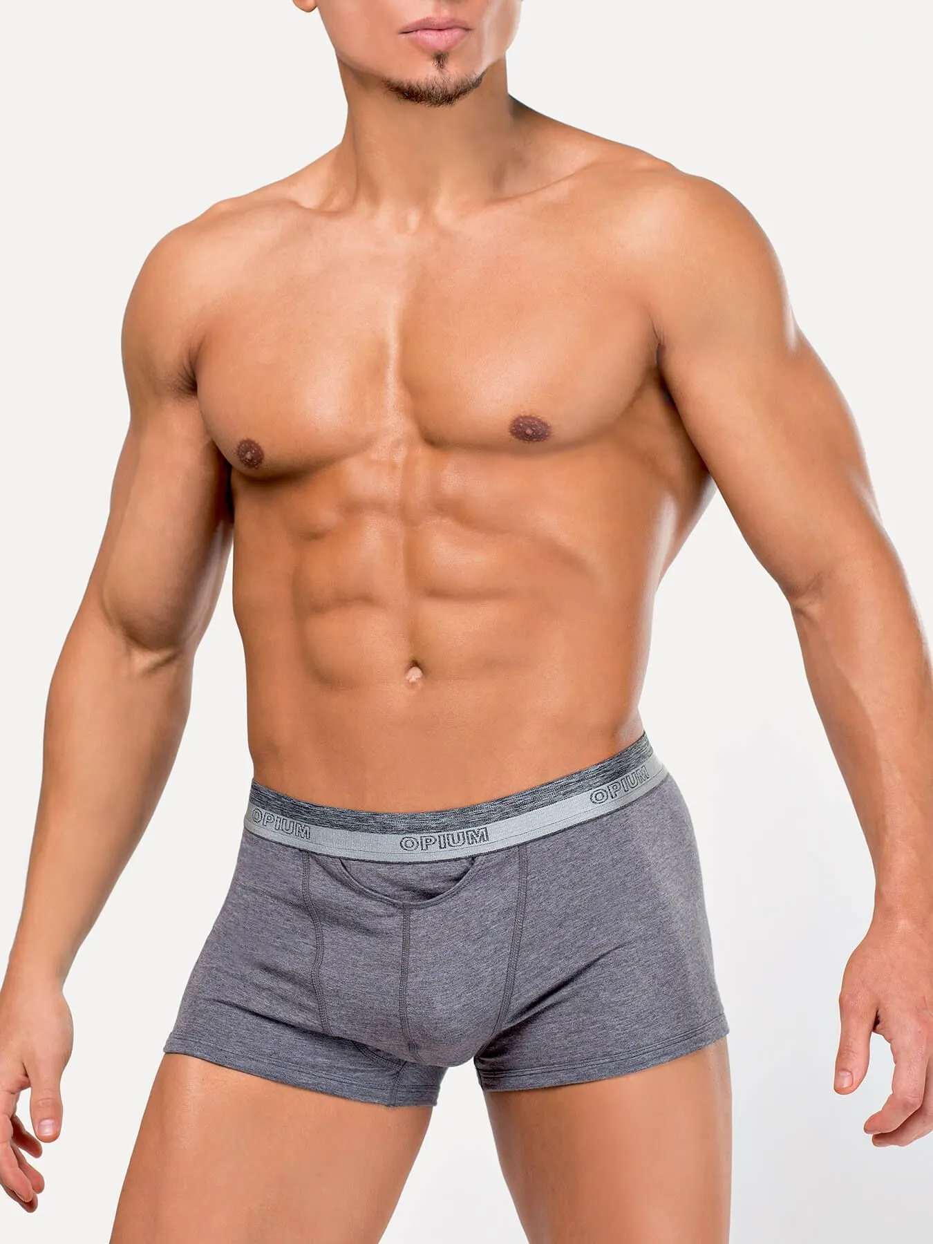 Эротическое трусы мужские боксеры opium r107 серые в СПб