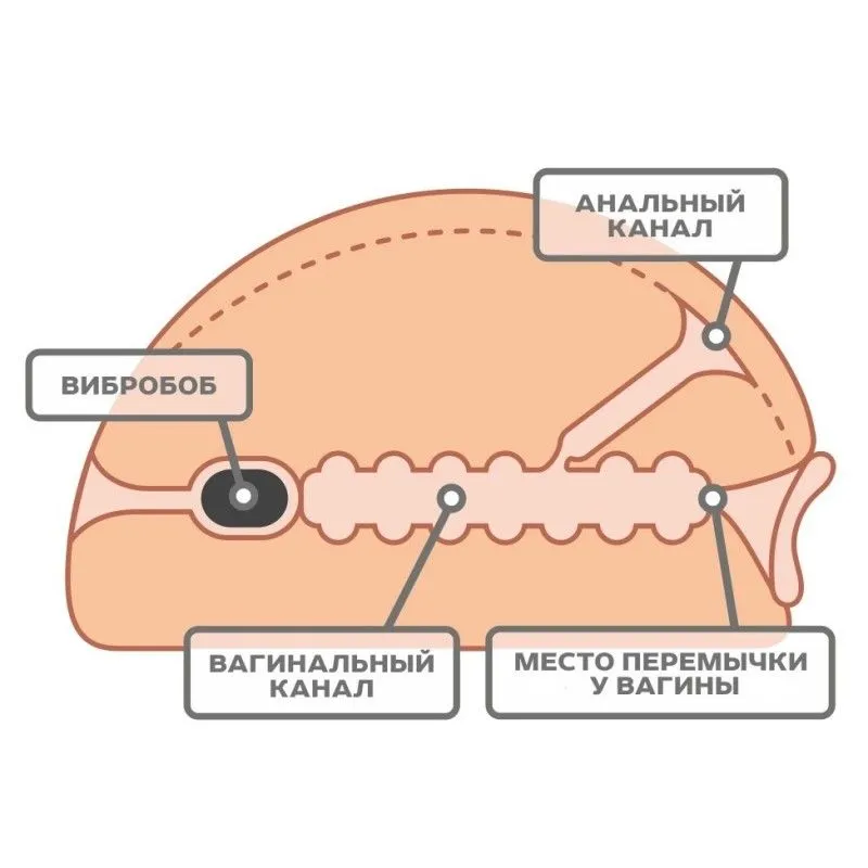вибромассажёр для мужчин - вагина биоклон с пальцами с вибратором в СПб