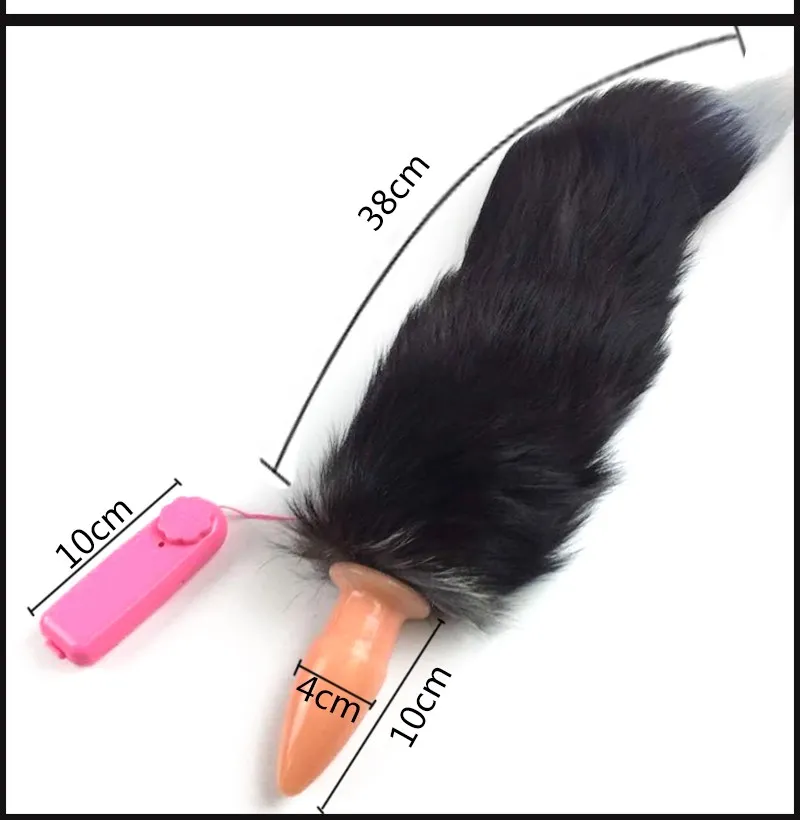 анальная вибропробка с хвостом "silver fox" 47016 в СПб