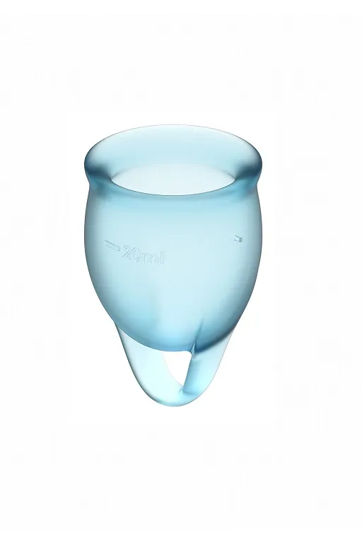 набор менструальных чаш satisfyer feel confident menstrual cup (light blue) в СПб