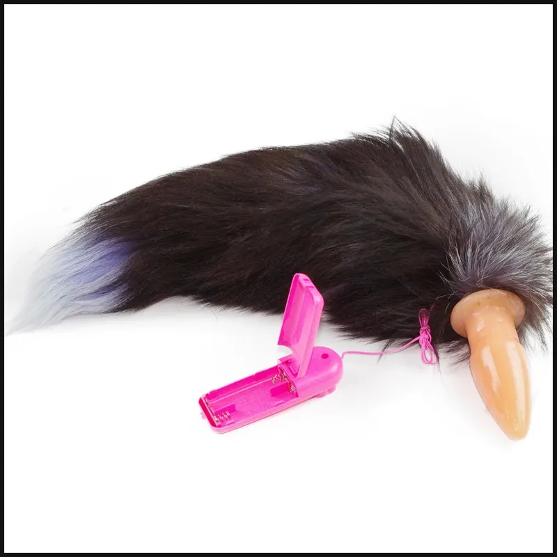 анальная вибропробка с хвостом "silver fox" 47016 в СПб