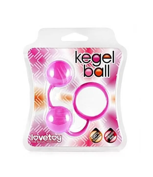 вагинальные шарики lovetoy kegel ball, розовые в СПб