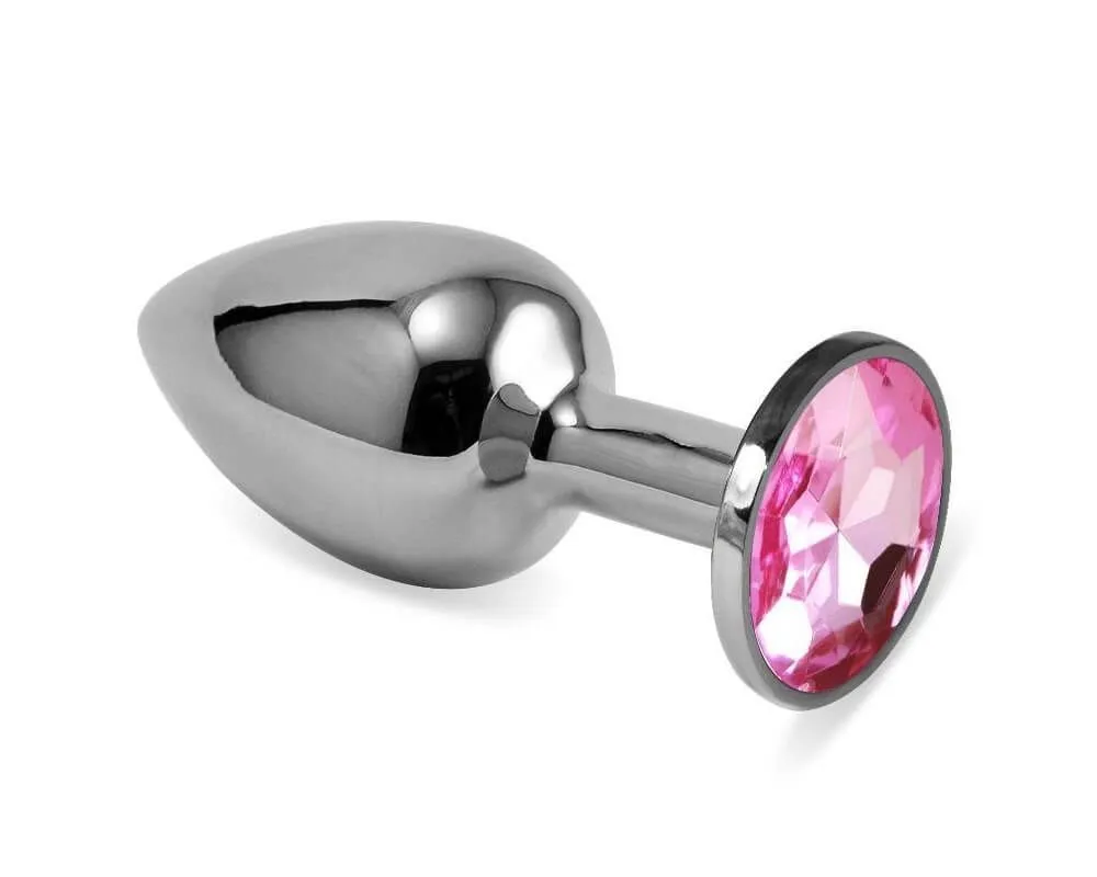 Анальная пробка Lovetoy малая, с розовым камнем
