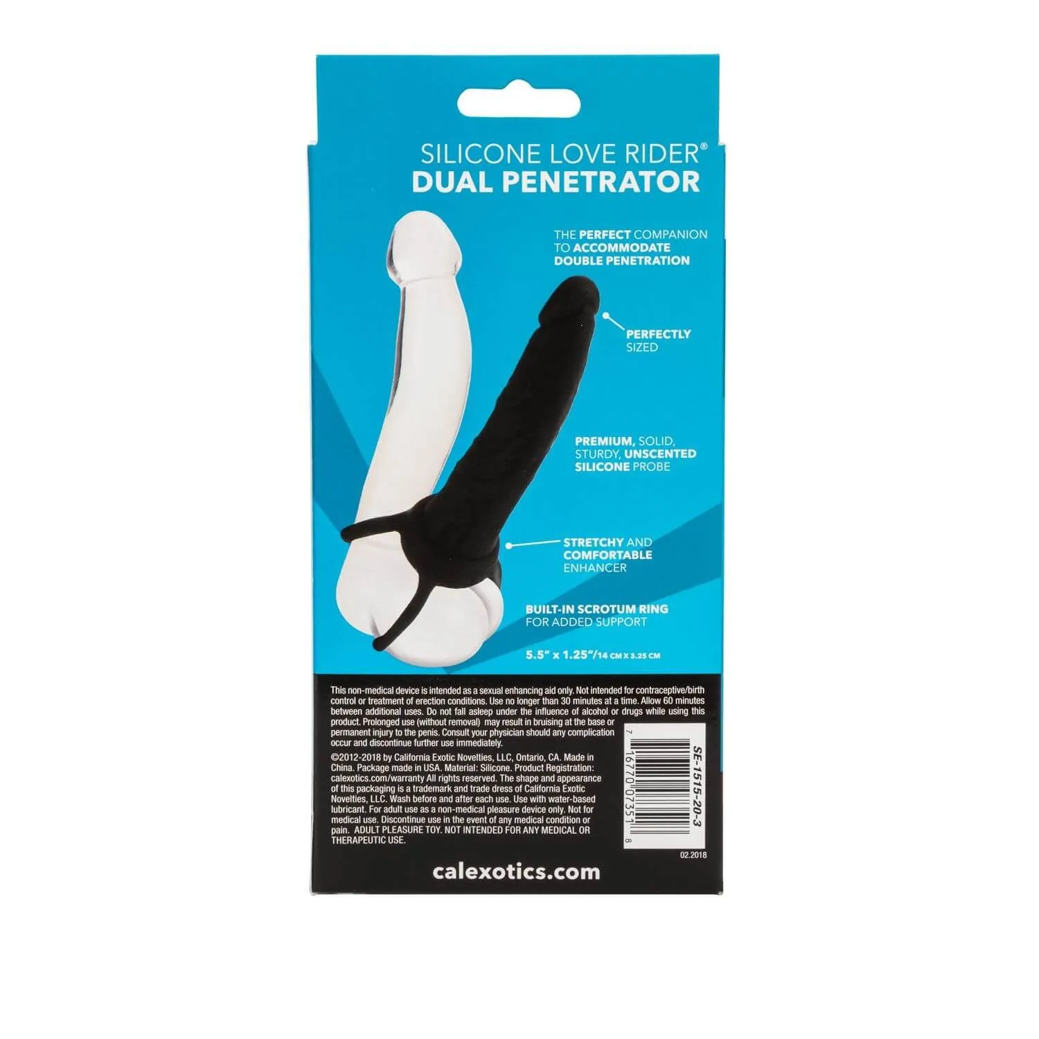 насадка california exotic novelties love rider dual penetrator, чёрная в СПб