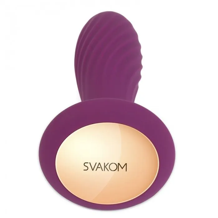 анальная пробка ребристая svakom bella, фиолетовая в СПб