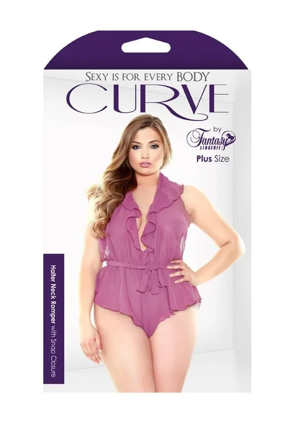 Эротическое боди fantasy lingerie halter neck romper, розовое в СПб