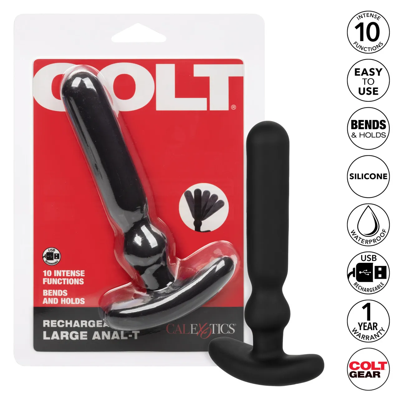 перезаряжаемый анальный вибростимулятор colt rechargeable large anal-t в СПб