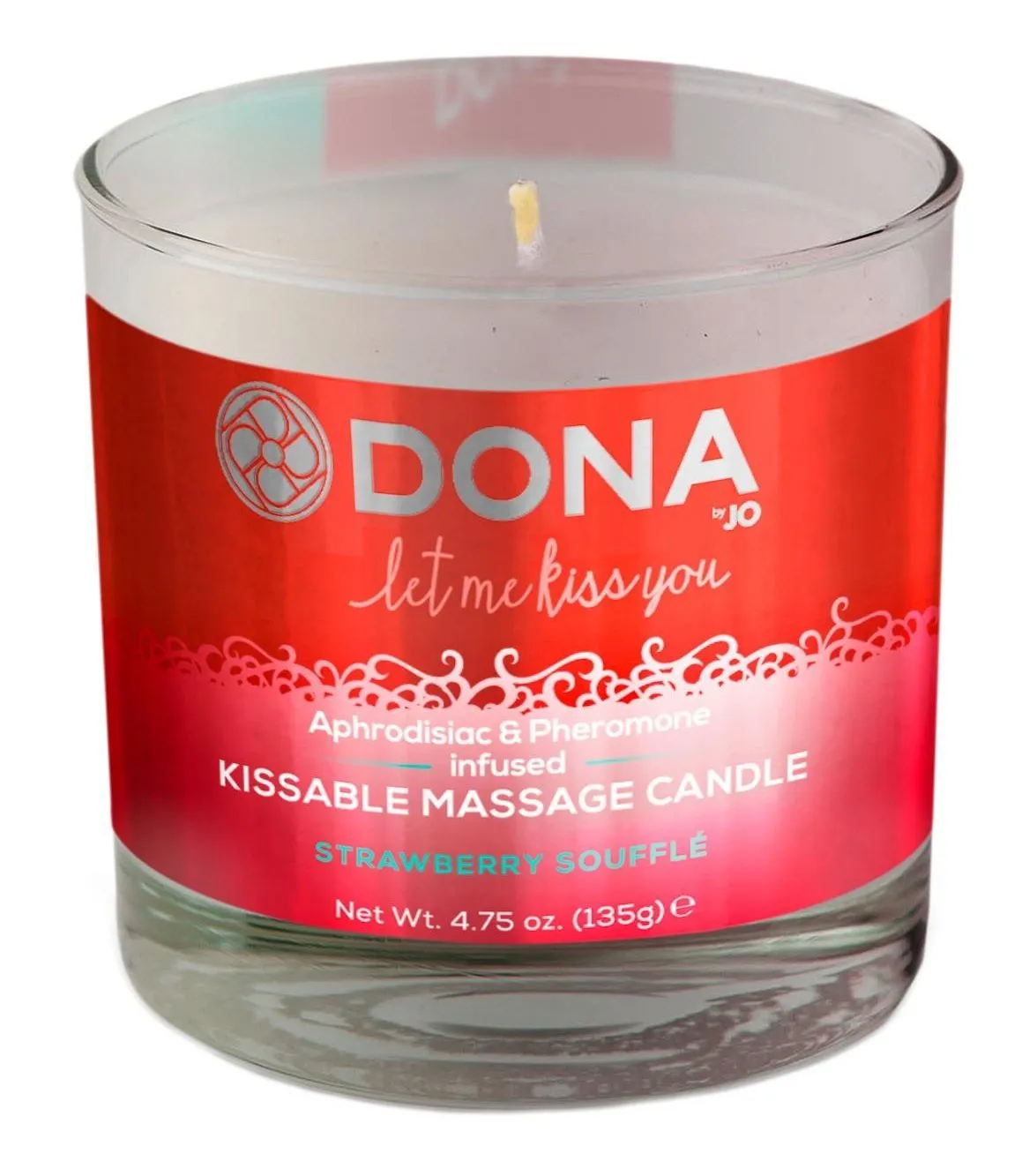Свеча массажная с феромонами System Jo Клубничное суфле, 135 г