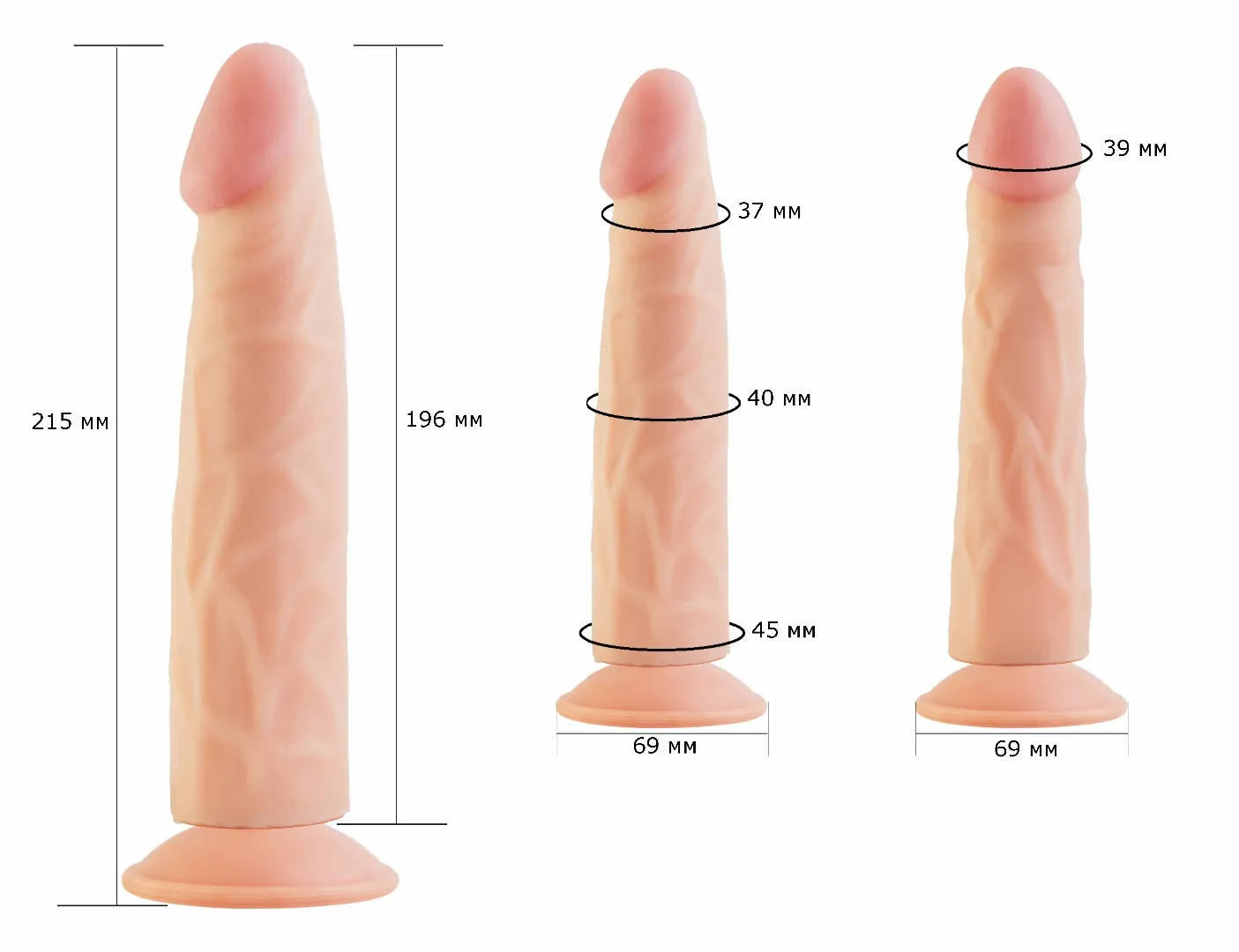 фаллоимитатор на присоске кибер-кожа 818500ru в СПб