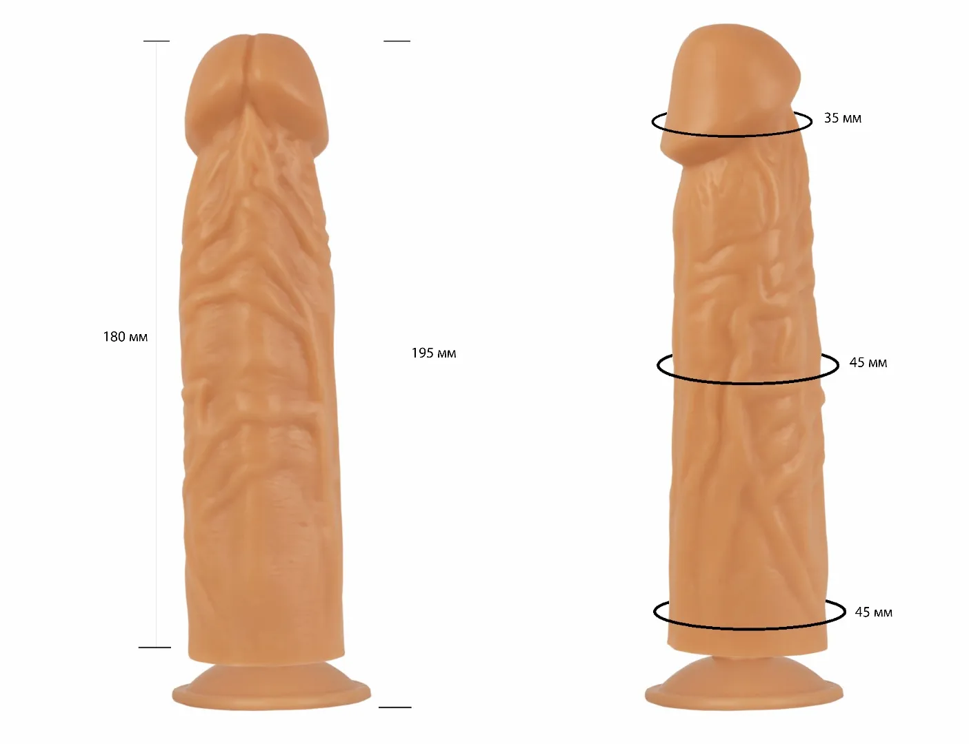 фаллоимитатор-реалистик на присоске в ламинате 107400ru в СПб