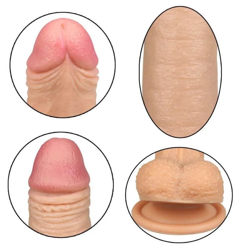 фаллоимитатор lovetoy 7 inch dual layered liquid silicone nature cock, телесный в СПб