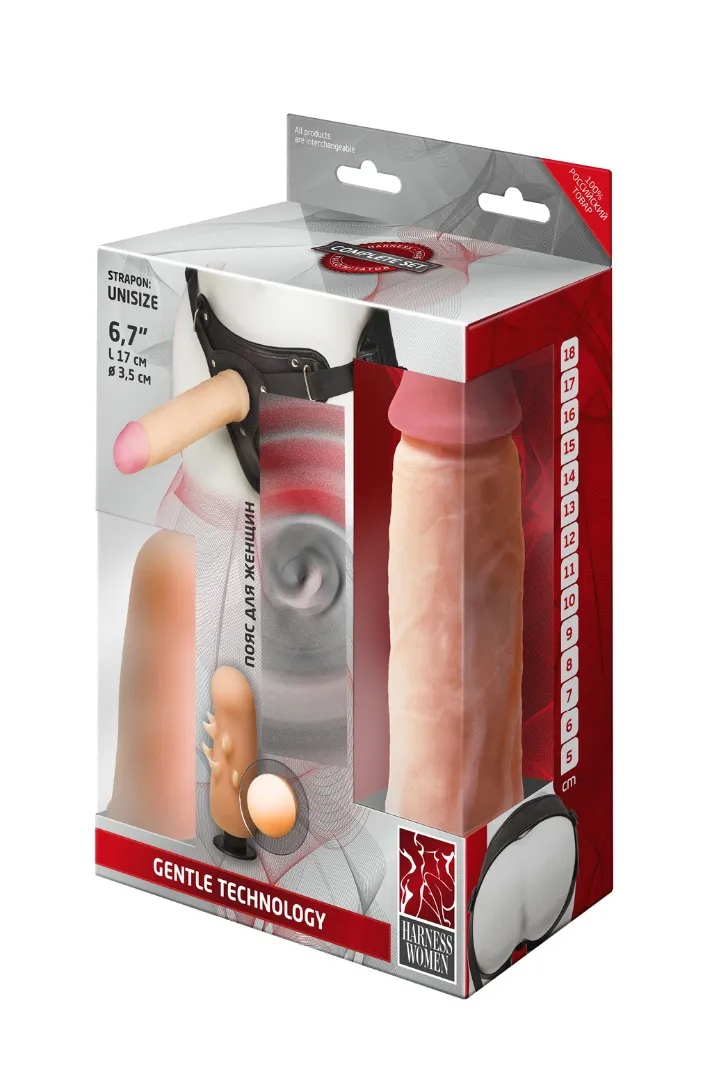 фаллоимитатор неоскин с поясом harness 837703ru в СПб