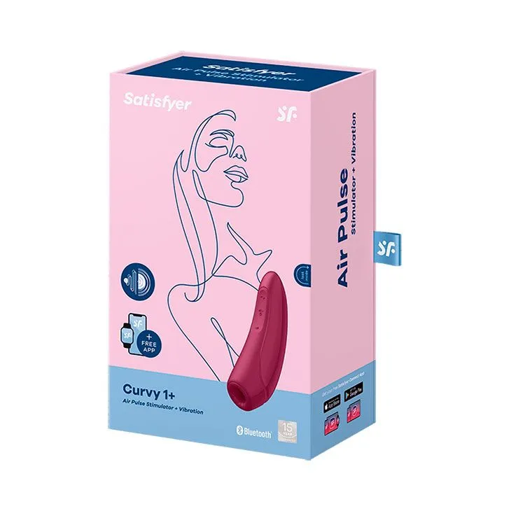 вакуум-волновой бесконтактный cтимулятор satisfyer curvy 1+, бордовый в СПб