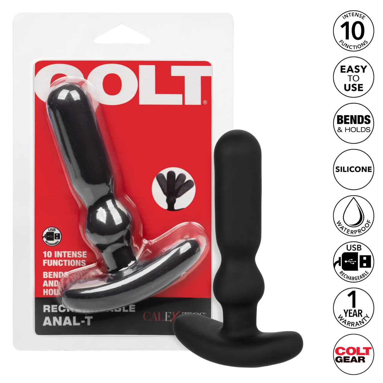 перезаряжаемый анальный вибростимулятор colt rechargeable anal-t в СПб