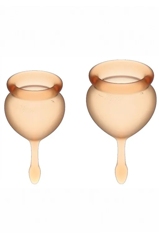 набор менструальных чаш satisfyer feel good menstrual cup (orange) в СПб