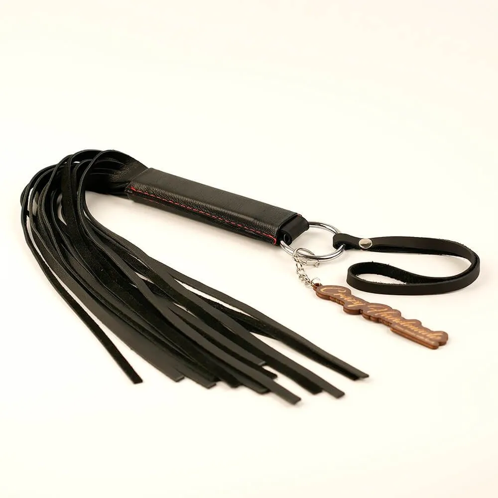 плеть классическая pinkrabbit из натуральной кожи, чёрная в СПб