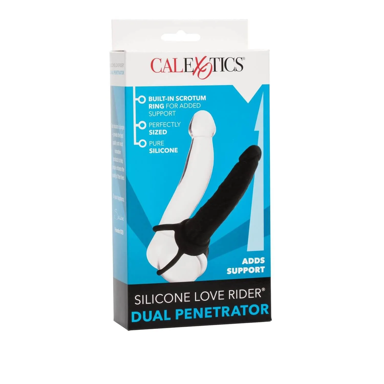 насадка california exotic novelties love rider dual penetrator, чёрная в СПб