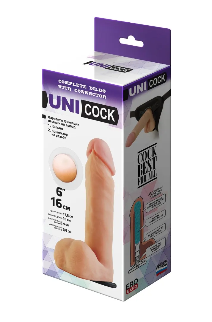 насадка для страпона unicock 6"d  081403ru в СПб