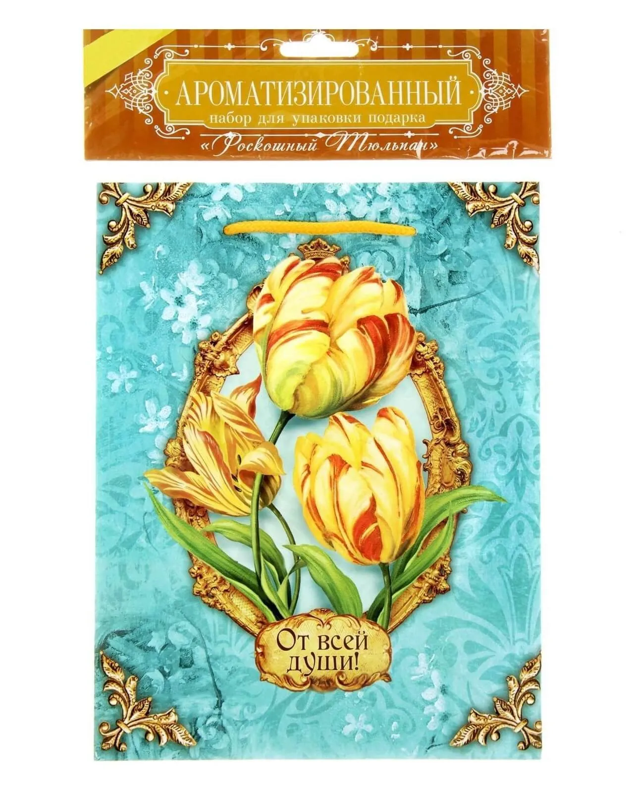 набор для упаковки подарка сима ленд роскошный тюльпан, с аромабумагой в СПб