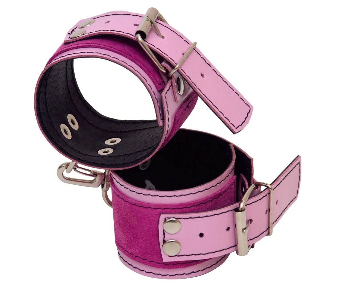 наручники декоративные индиго комбинированные, розовые в СПб