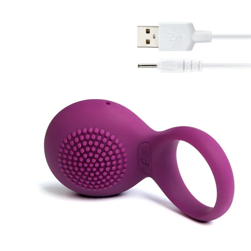 виброкольцо со стимулятором svakom tyler, фиолетовое в СПб