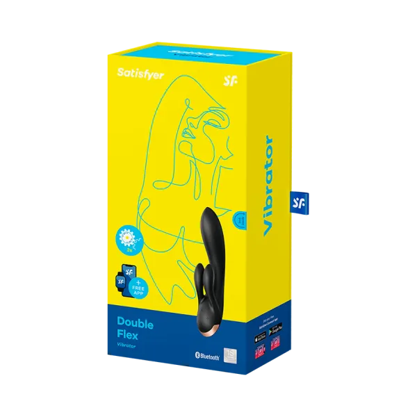 вибратор satisfyer double flex connect app black 002583sa в СПб