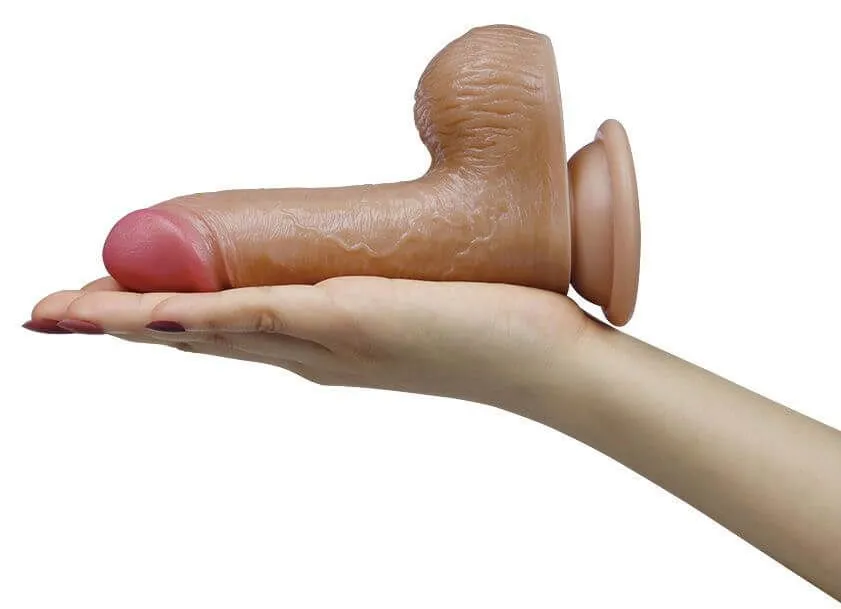 вибратор на присоске lovetoy nature cock luca, телесный в СПб