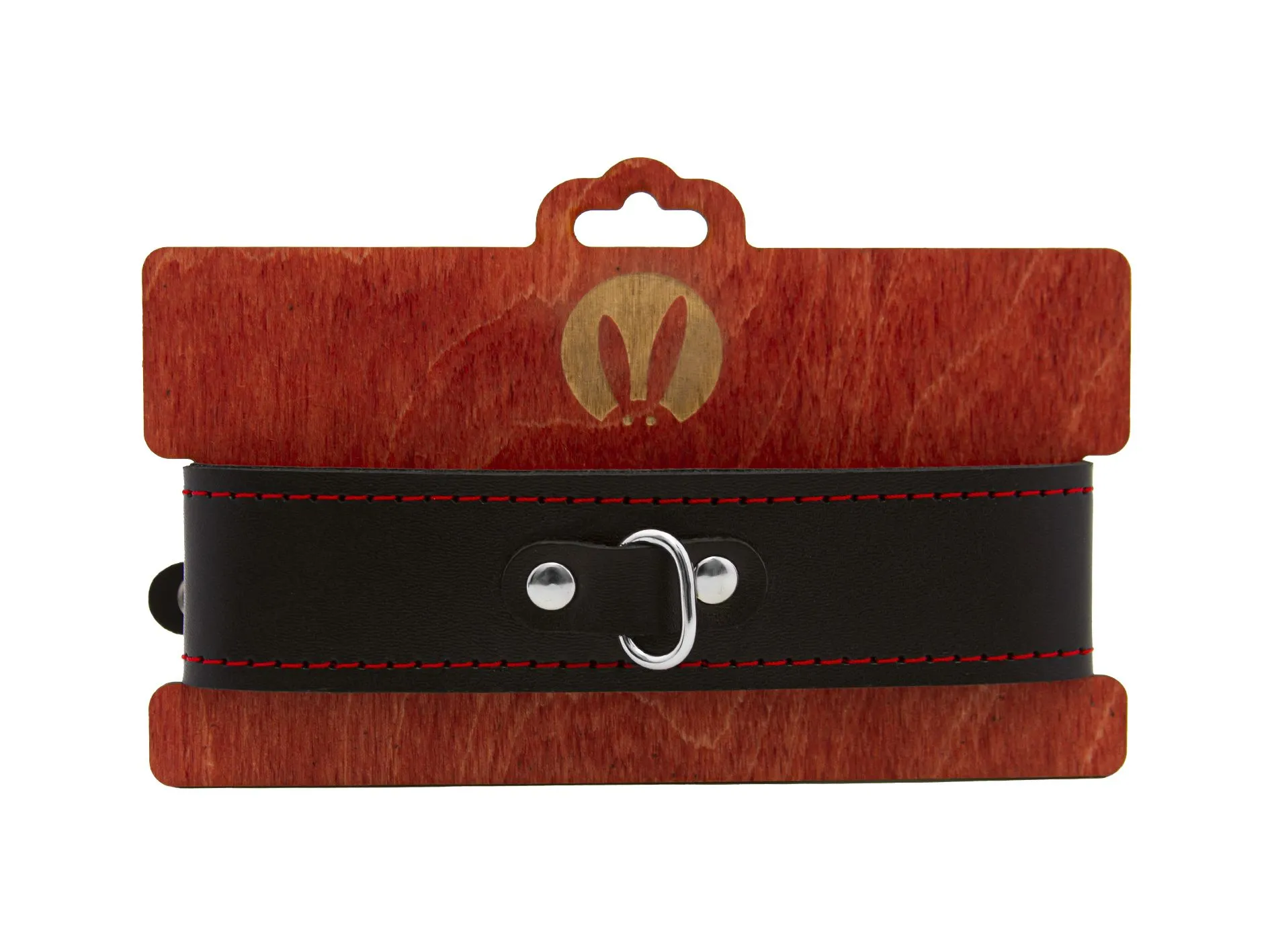 ошейник pinkrabbit двухслойный, с красной строчкой в СПб