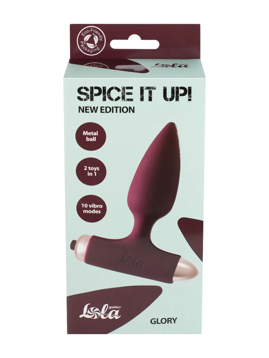 анальная пробка с вибрацией spice it up new edition glory wine red 8015-03lola в СПб