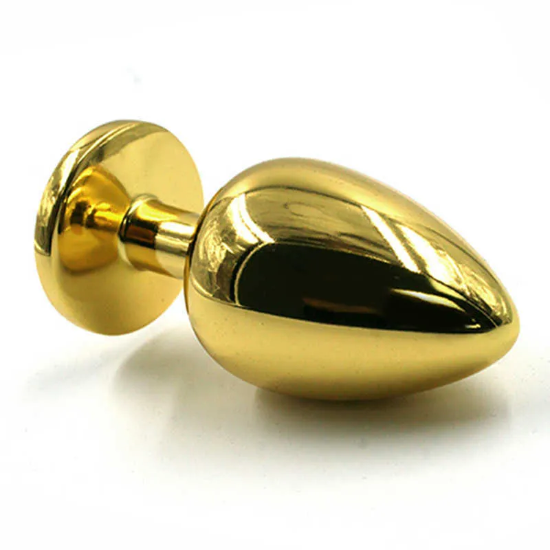 серебристая анальная пробка с нежно-розовым кристаллом (small)  в СПб