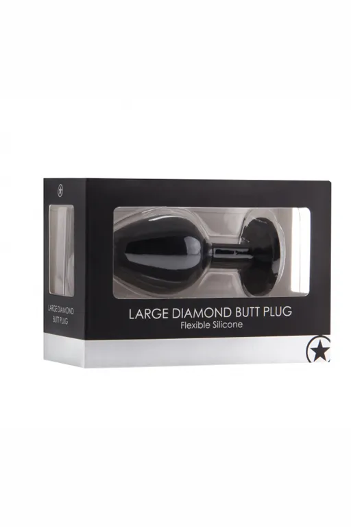 Анальная пробка с кристаллом Diamond Butt Plug (Large)