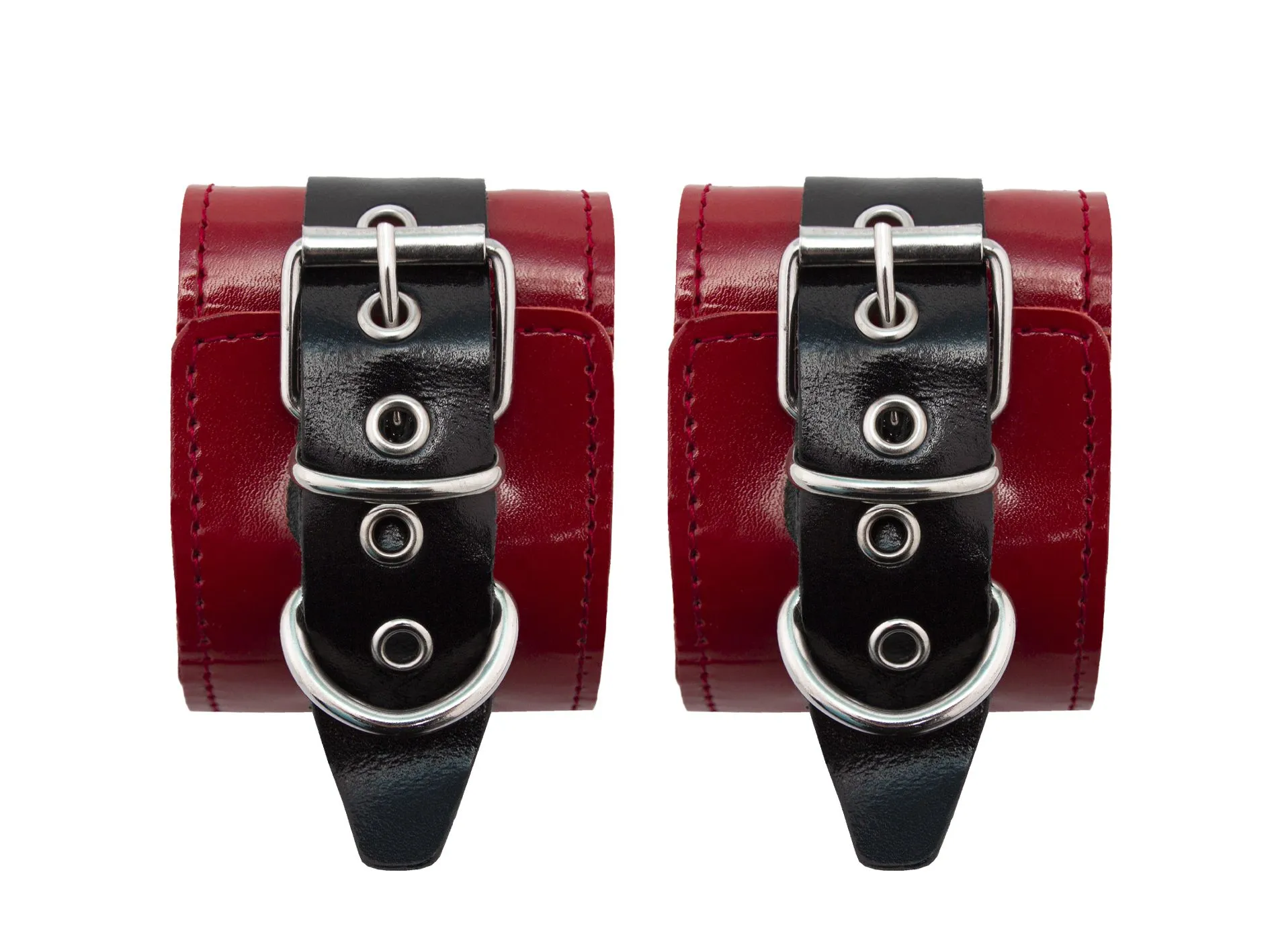 наручи декоративные подиум на мягкой подкладке, красные, чёрн.лак в СПб