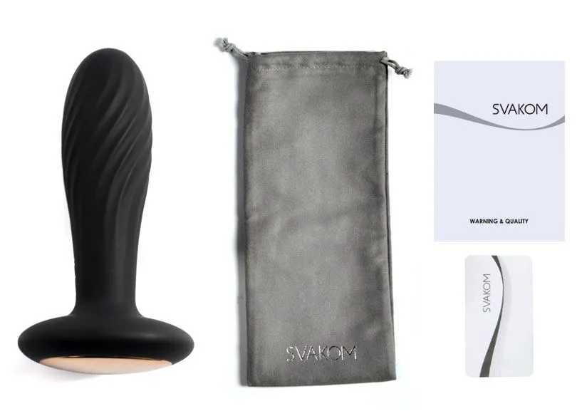 анальная пробка ребристая svakom bella, черная в СПб