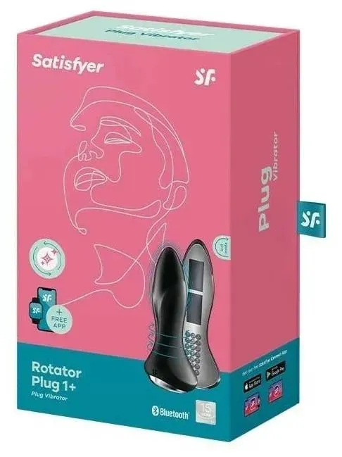анальная пробка с вибрацией satisfyer rotator plug 1+ black 003153sa в СПб