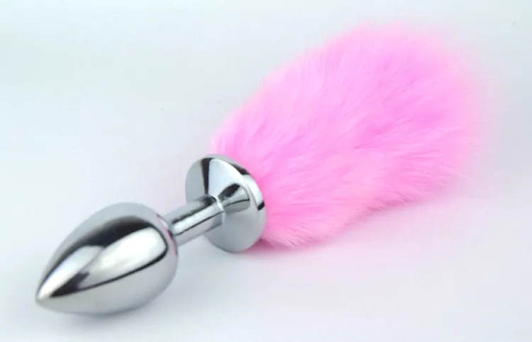 пробка металлическая с розовым хвостиком размер s 47160-mm в СПб