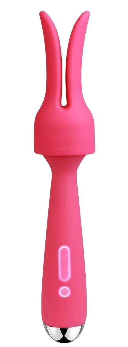 универсальный массажер с насадкой svakom emma, розовый в СПб