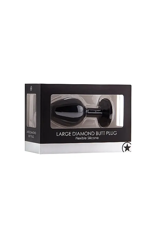 анальная пробка с кристаллом diamond butt plug (large) в СПб