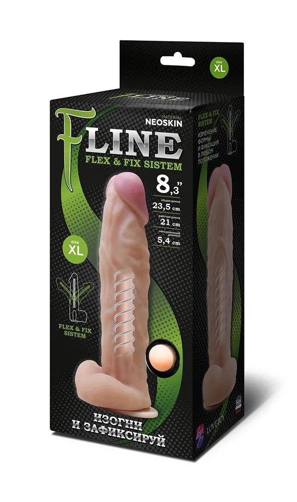 фаллоимитатор неоскин на присоске flex & fix sistem в СПб